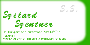 szilard szentner business card